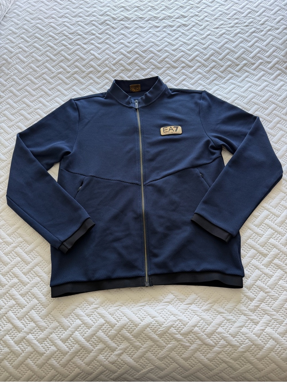 Emporio Armani Full Zip Blue Jacket - Flawless